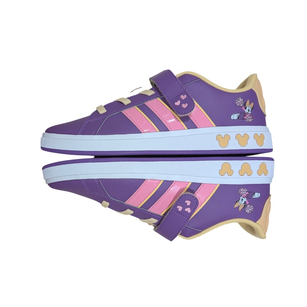 Adidas x‎ Disney Grand Court Minnie Mouse Purple Pink Sneakers JS2347 Size 6.5Y